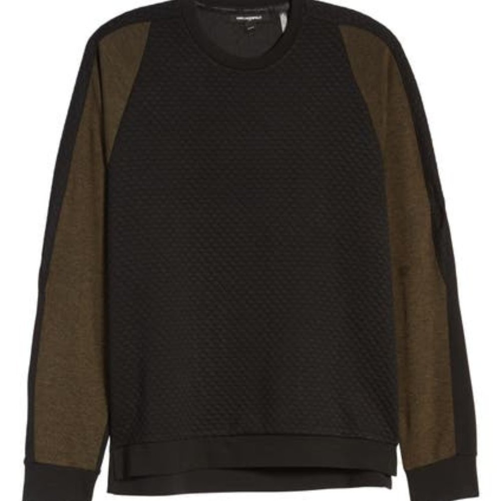 Karl Lagerfeld Paris Color-block Quilted Pullover